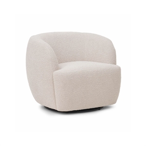 Cozy loungestol med drejestel - Baloo stof Beige - Stærk Pris 